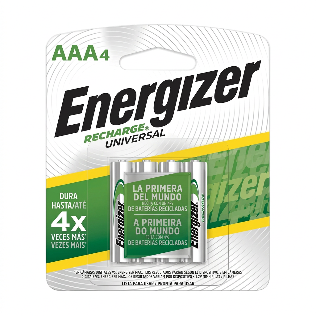 Energizer Baterías Recargables AAA 700 mAh - Paquete con 4