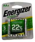 Baterías AA Energizer Recharge Universal Pack 4 - Empaque frontal