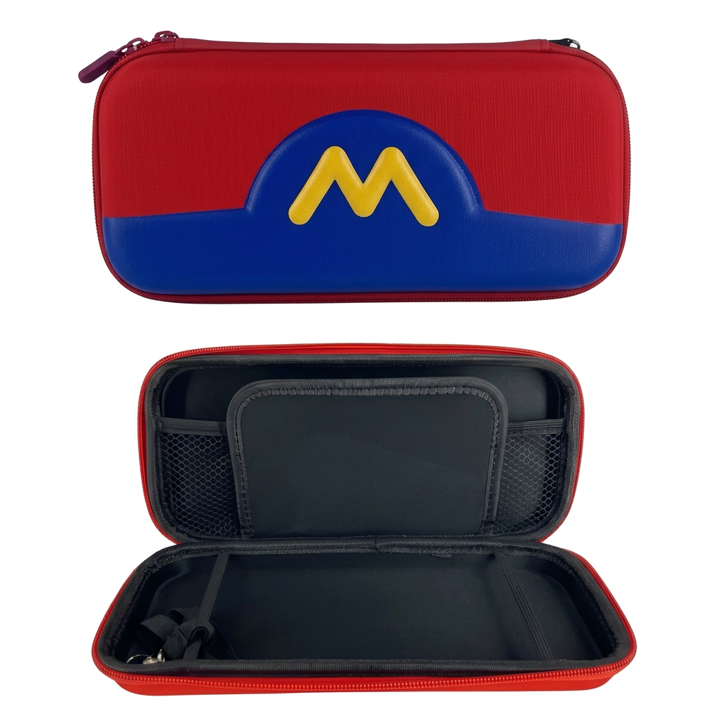 Estuche Gorra Mario Bros Nintendo Switch OLED – Exterior e interior