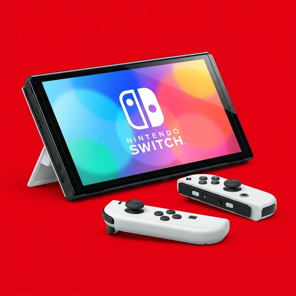 Nintendo Switch OLED - Modo sobremesa con Joy-Con blancos