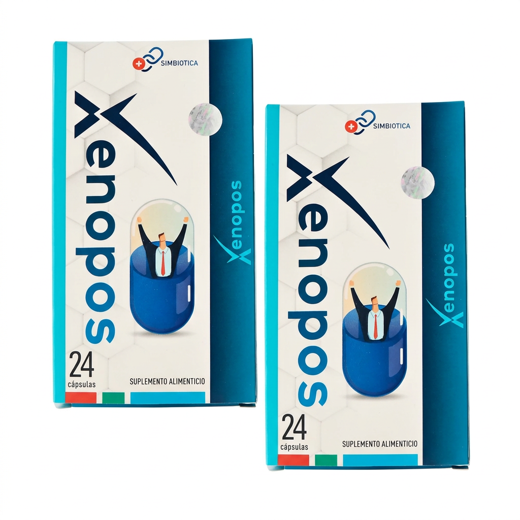 Xenopos Pack 2 Cajas 24 Cápsulas - Vista doble empaque Simbiotica