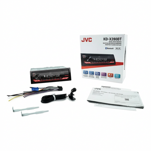 JVC KD-X280BT - Vista lateral trasera con micrófono