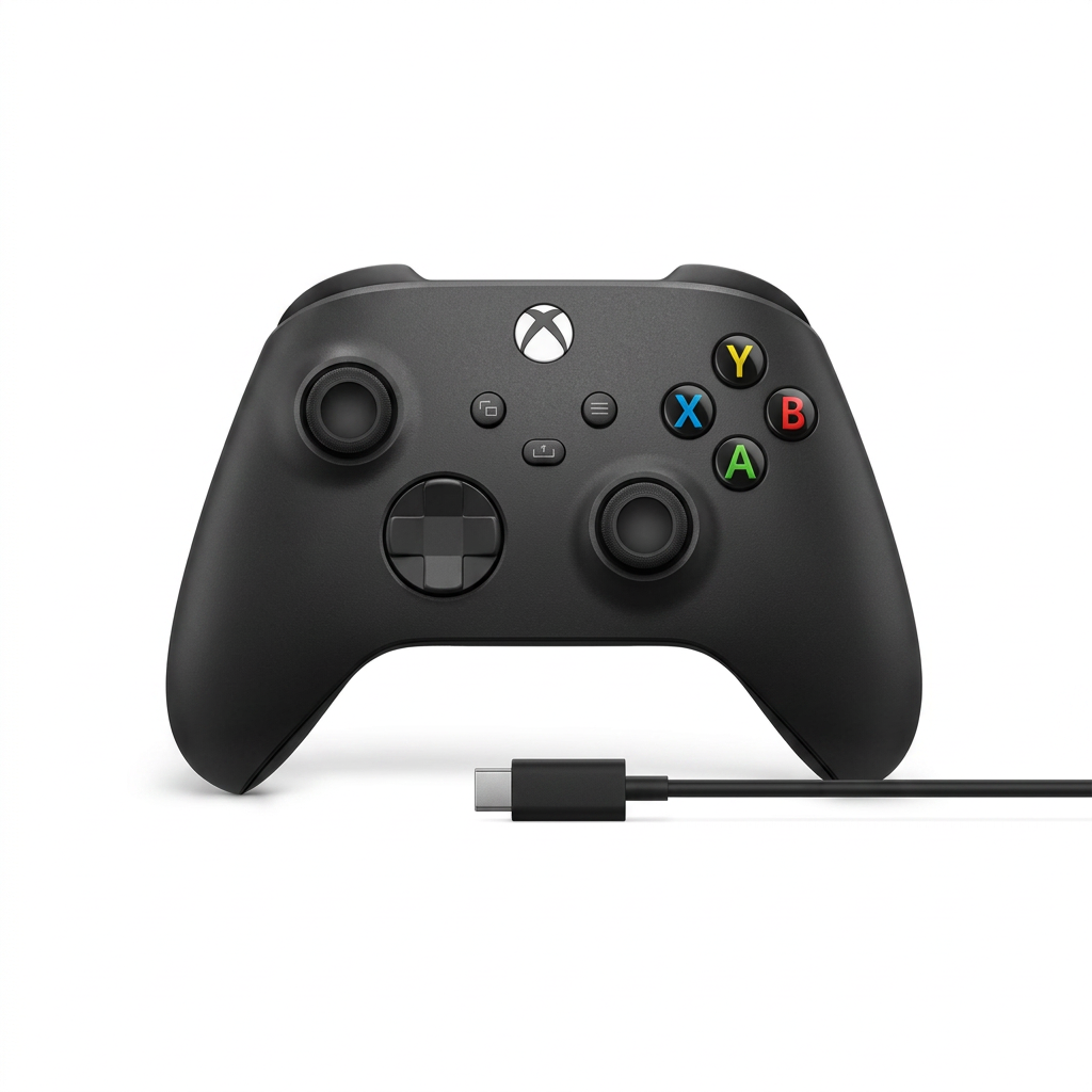 Control Xbox Series X|S - Vista frontal con cable USB-C