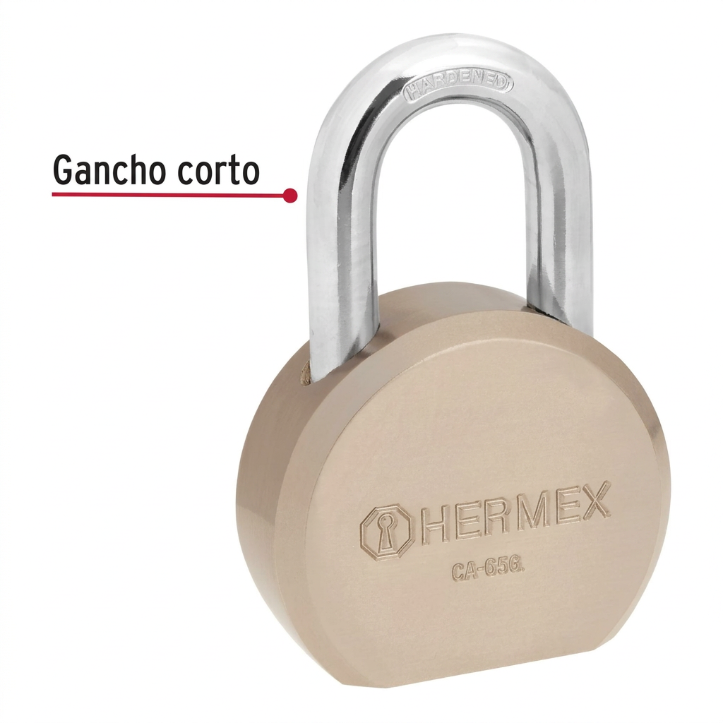 Candado Hermex gancho corto