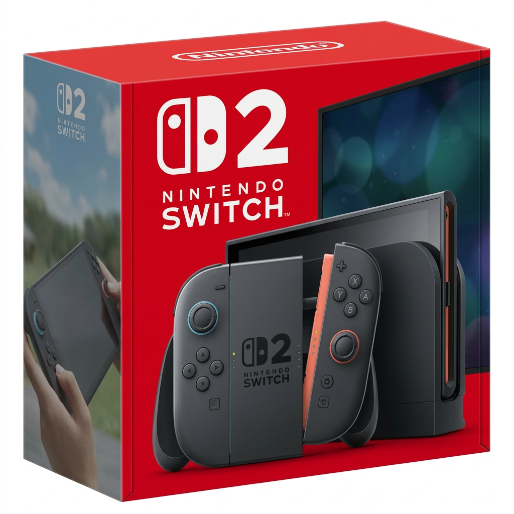 Nintendo Switch 2 - vista frontal en manos
