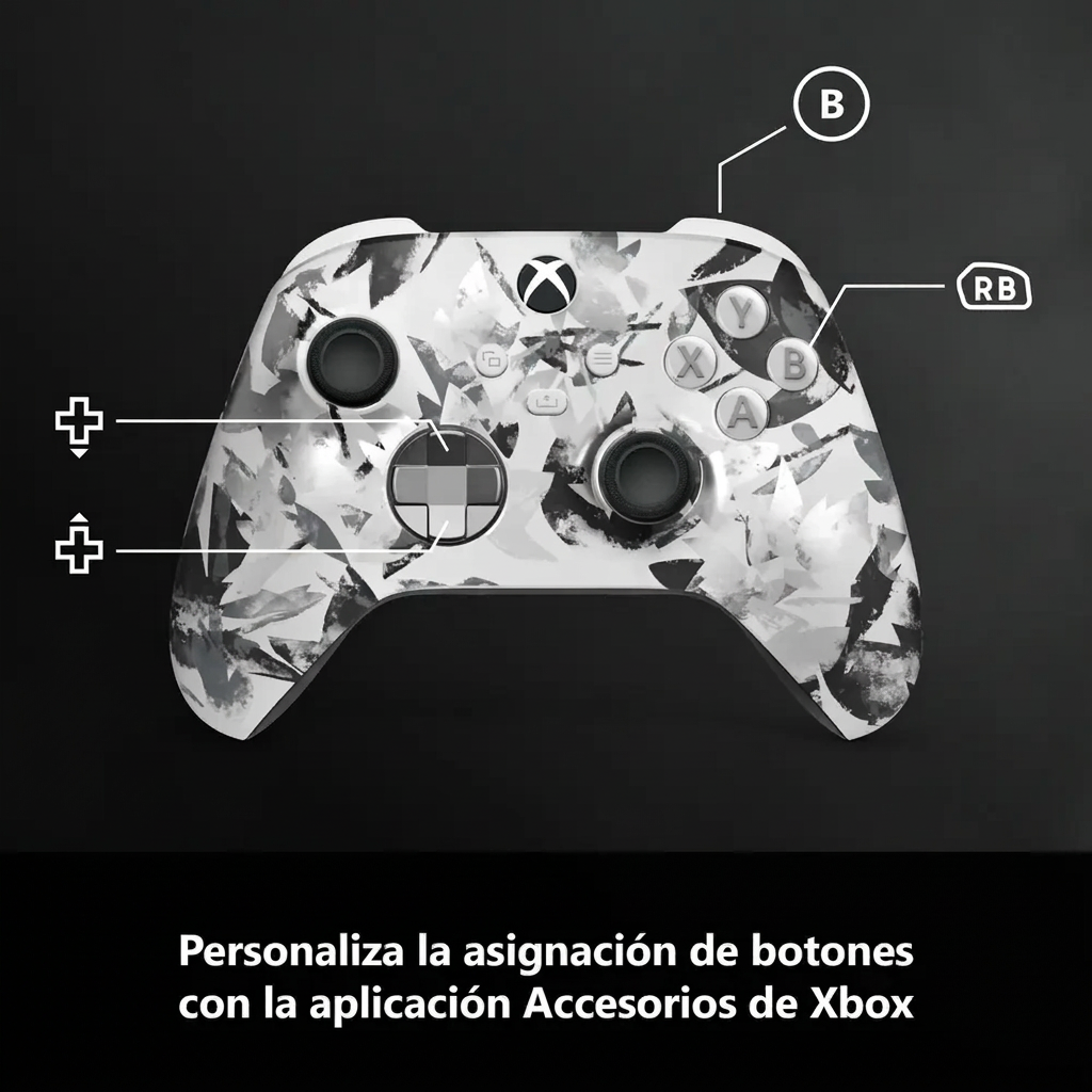 Control Xbox Storm Breaker - Diseño tonos grises y negros
