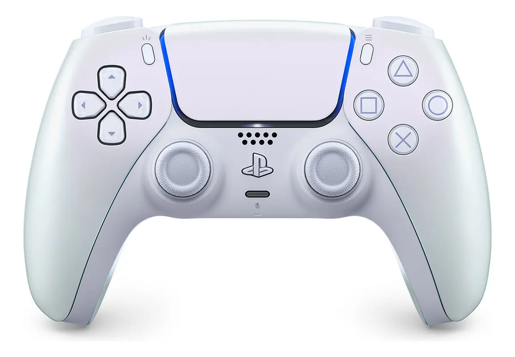 DualSense Chroma Pearl - vista frontal blanco nacarado