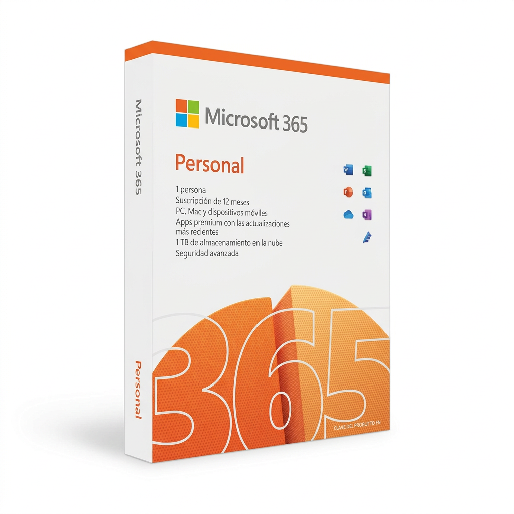 Microsoft 365 Personal - Caja 3D con clave del producto