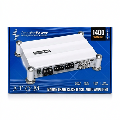Amplificador Precision Power MPA70.0-4D ATOM - Caja frontal