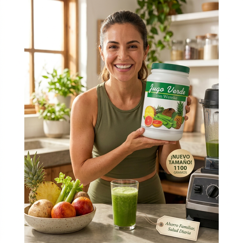 Jugo Verde con Wereke 1100g - Nuevo tamaño familiar, ahorro familiar salud diaria