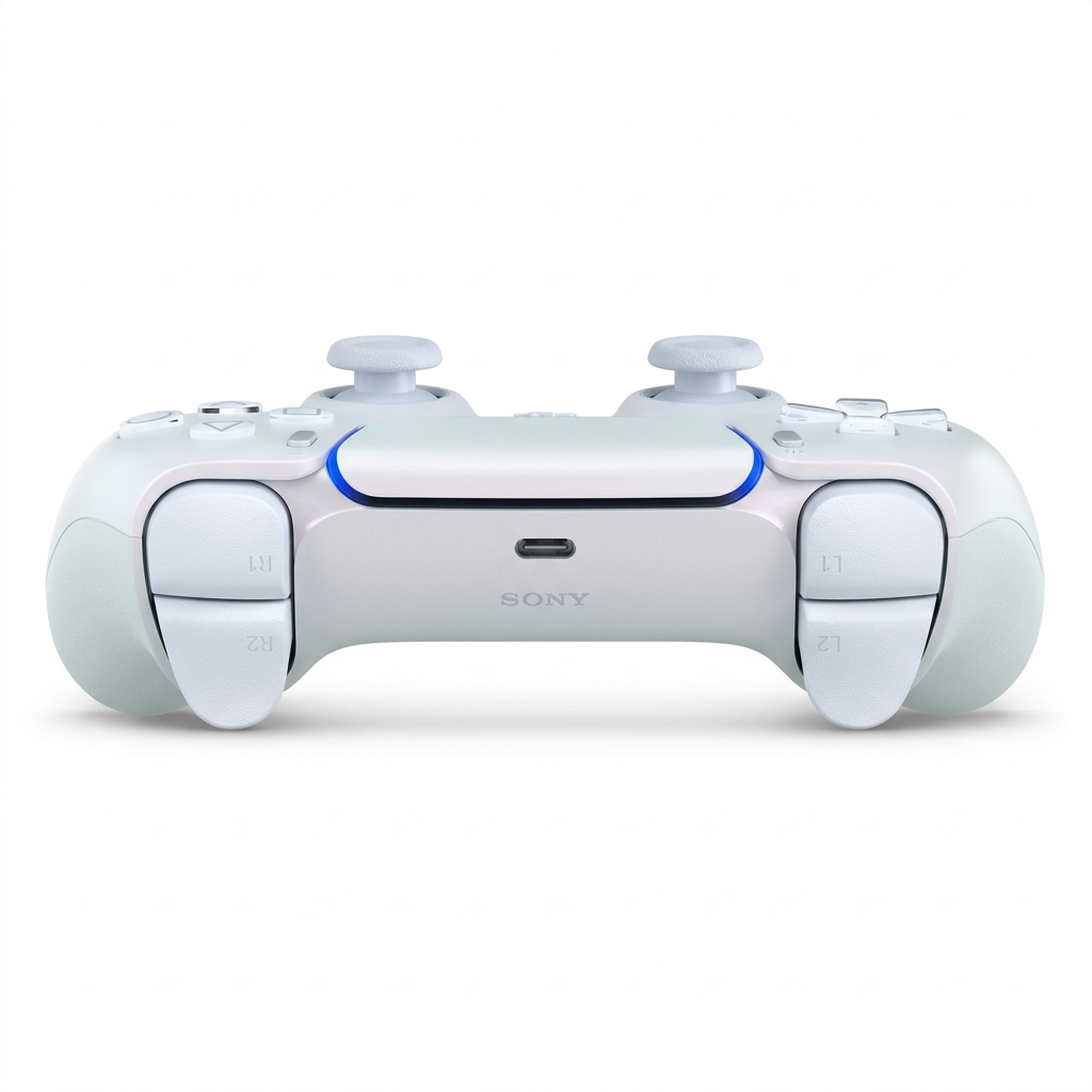 DualSense Chroma Pearl - Vista trasera superior