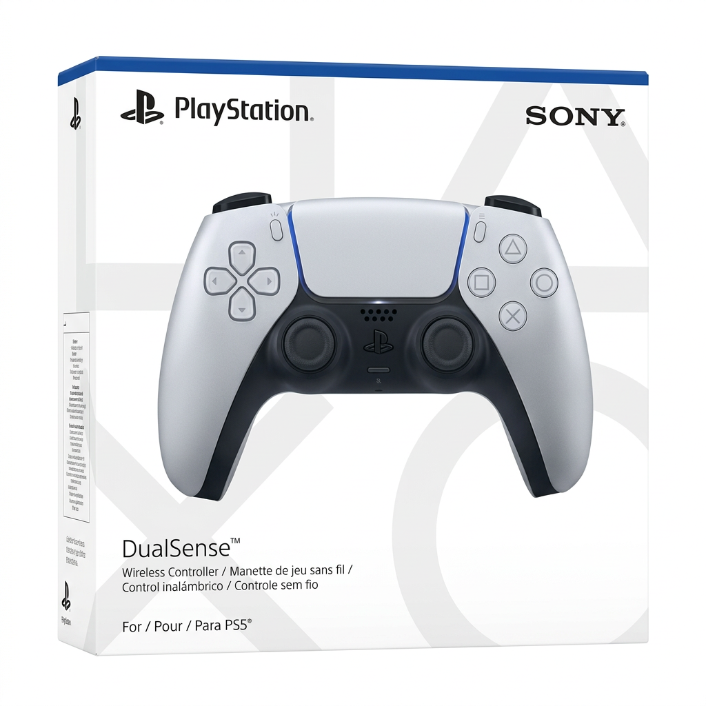 Control DualSense Sterling Silver PS5 – Frente
