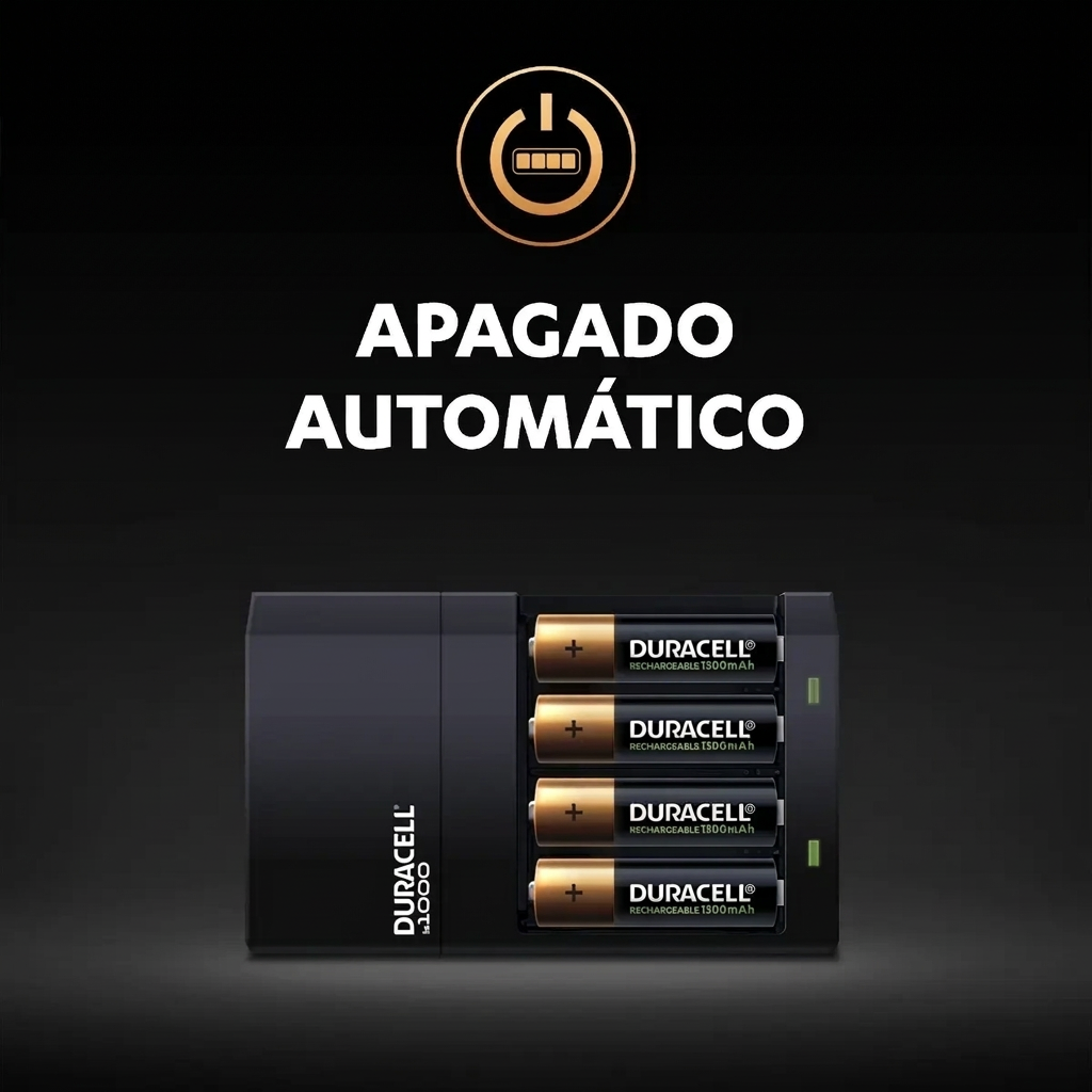 Cargador Duracell CEF-7 - apagado automático