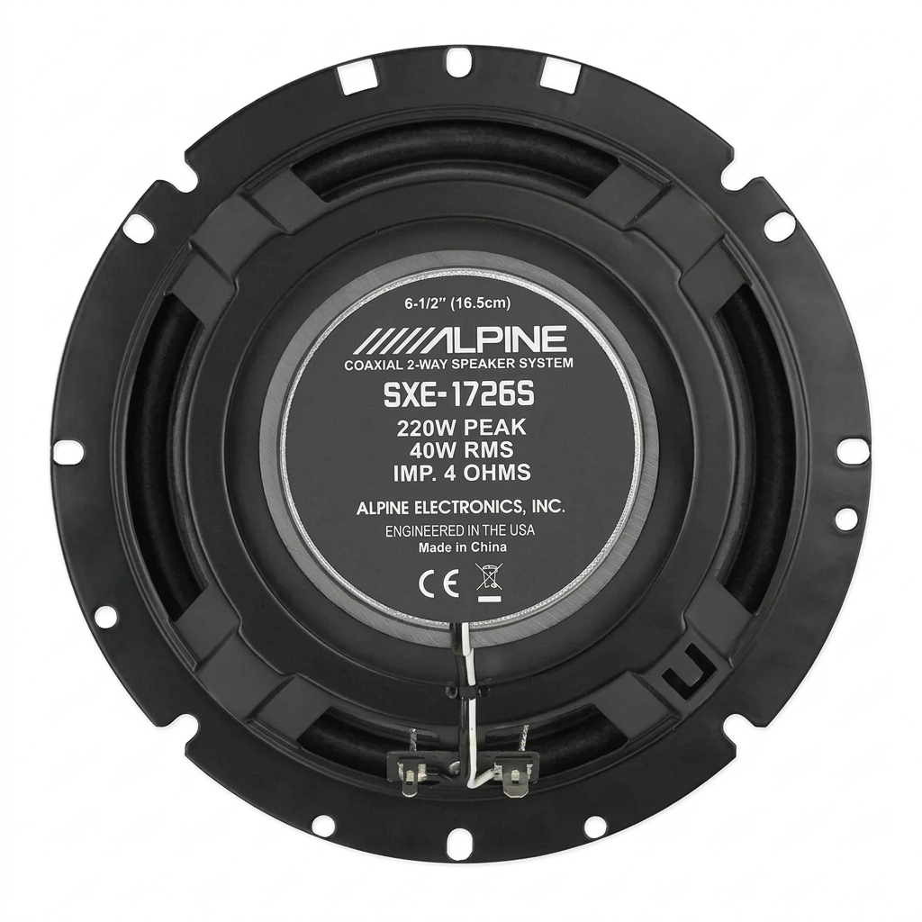 Alpine SXE-1726S - vista trasera detalle terminales