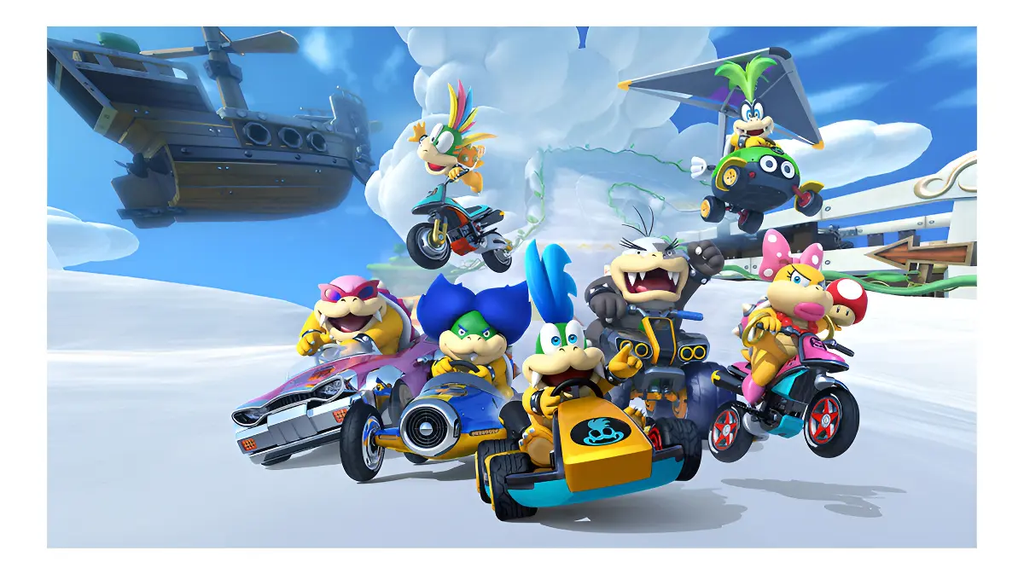 Mario Kart 8 Deluxe - Gameplay Koopalings en circuito nevado