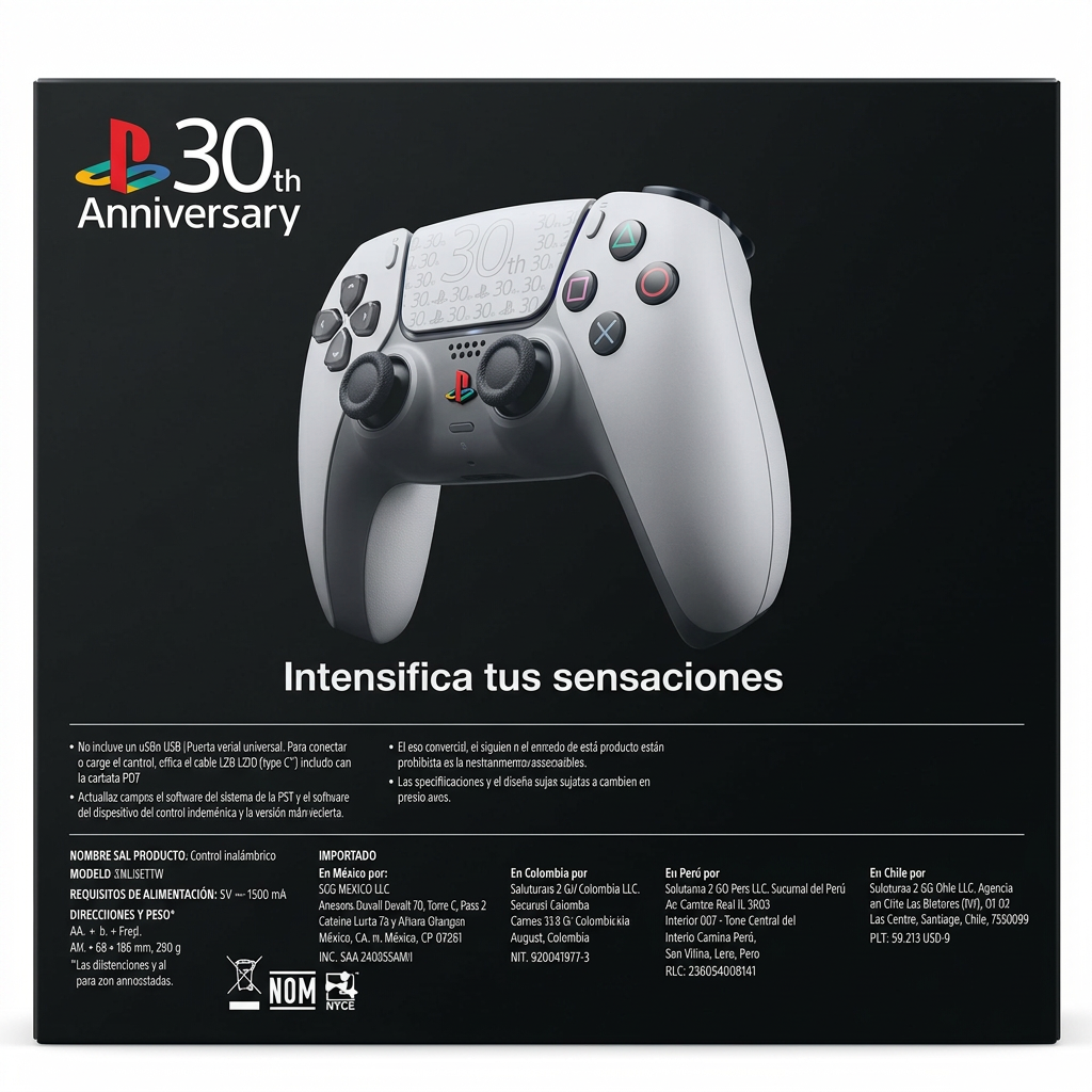 Control DualSense 30th Anniversary - caja trasera