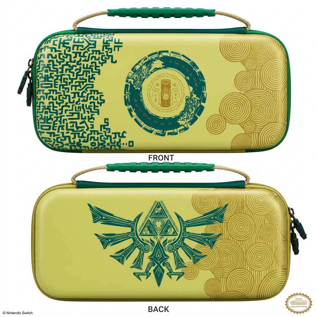 Estuche Nintendo Switch Zelda - Vista exterior frontal y trasera