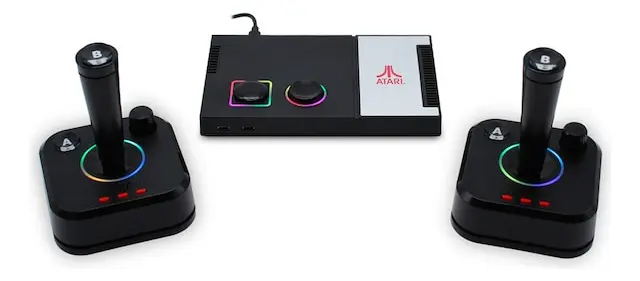 Atari My Arcade GameStation Pro - Consola con 2 joysticks RGB vista frontal