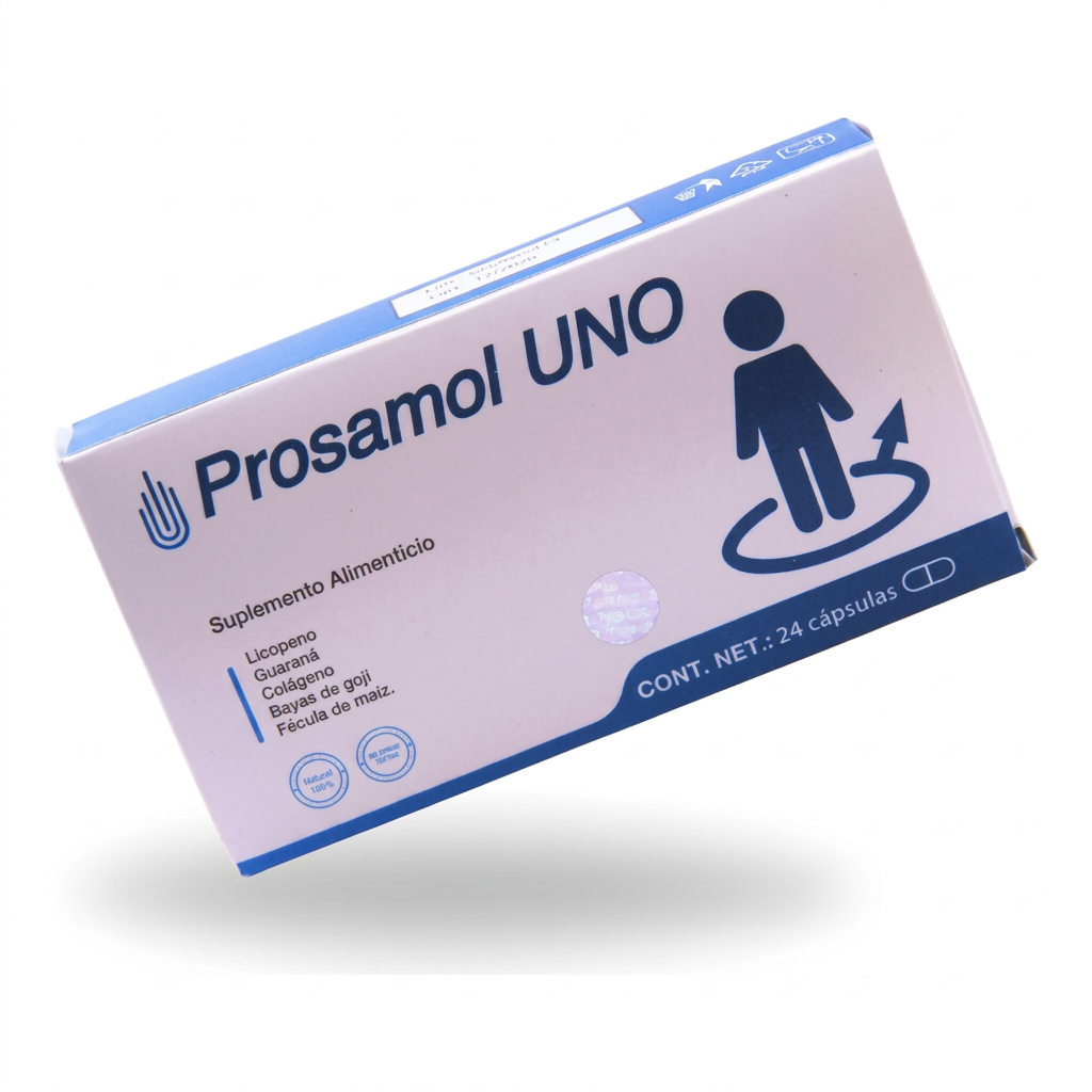 Prosamol UNO caja suplemento alimenticio salud masculina 24 cápsulas