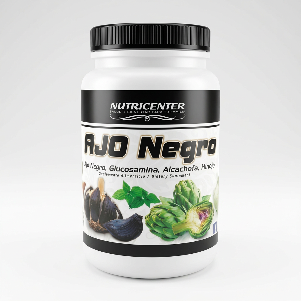 Ajo Negro Nutricenter frente fondo gris