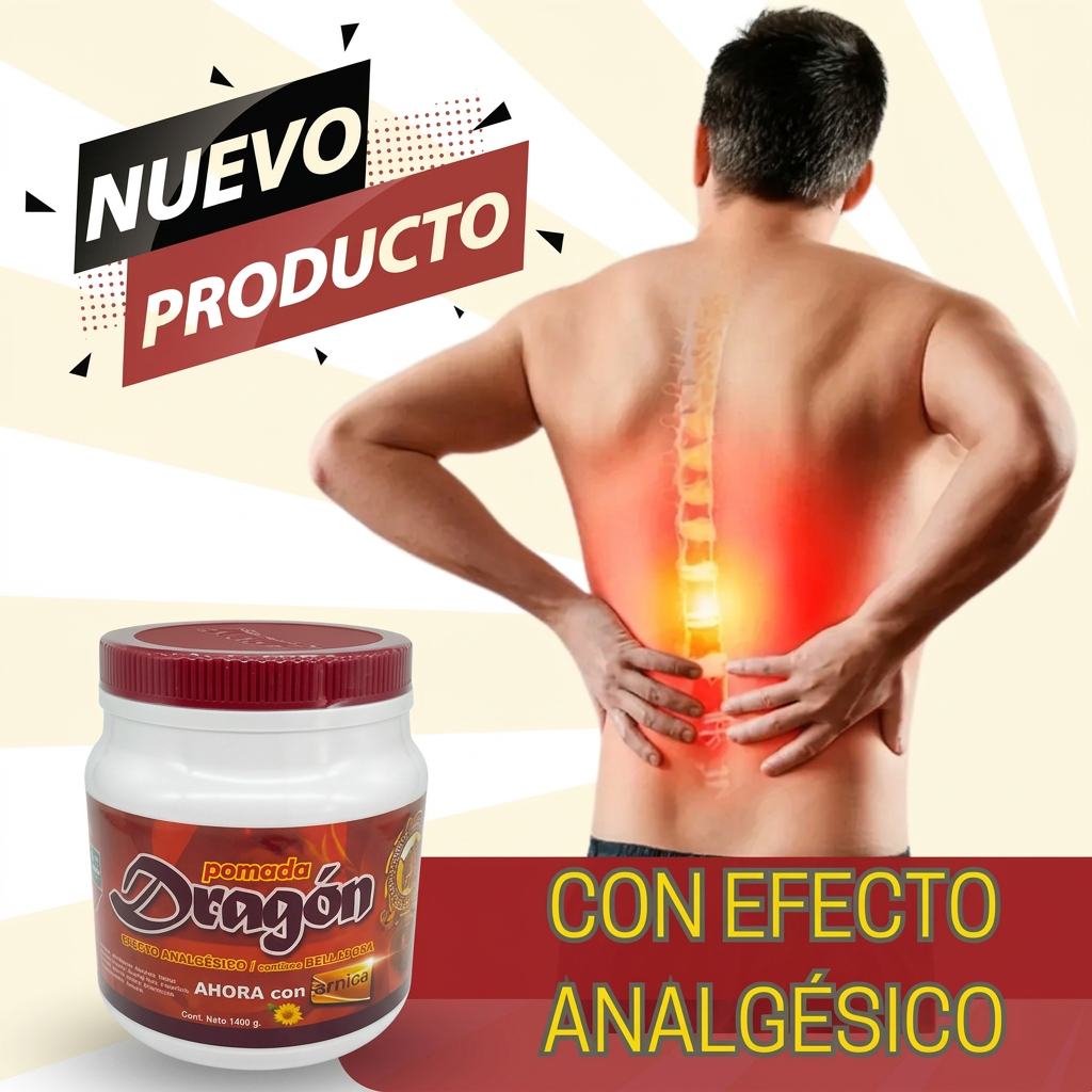 Pomada Dragón - Nuevo producto con efecto analgésico para dolor de espalda
