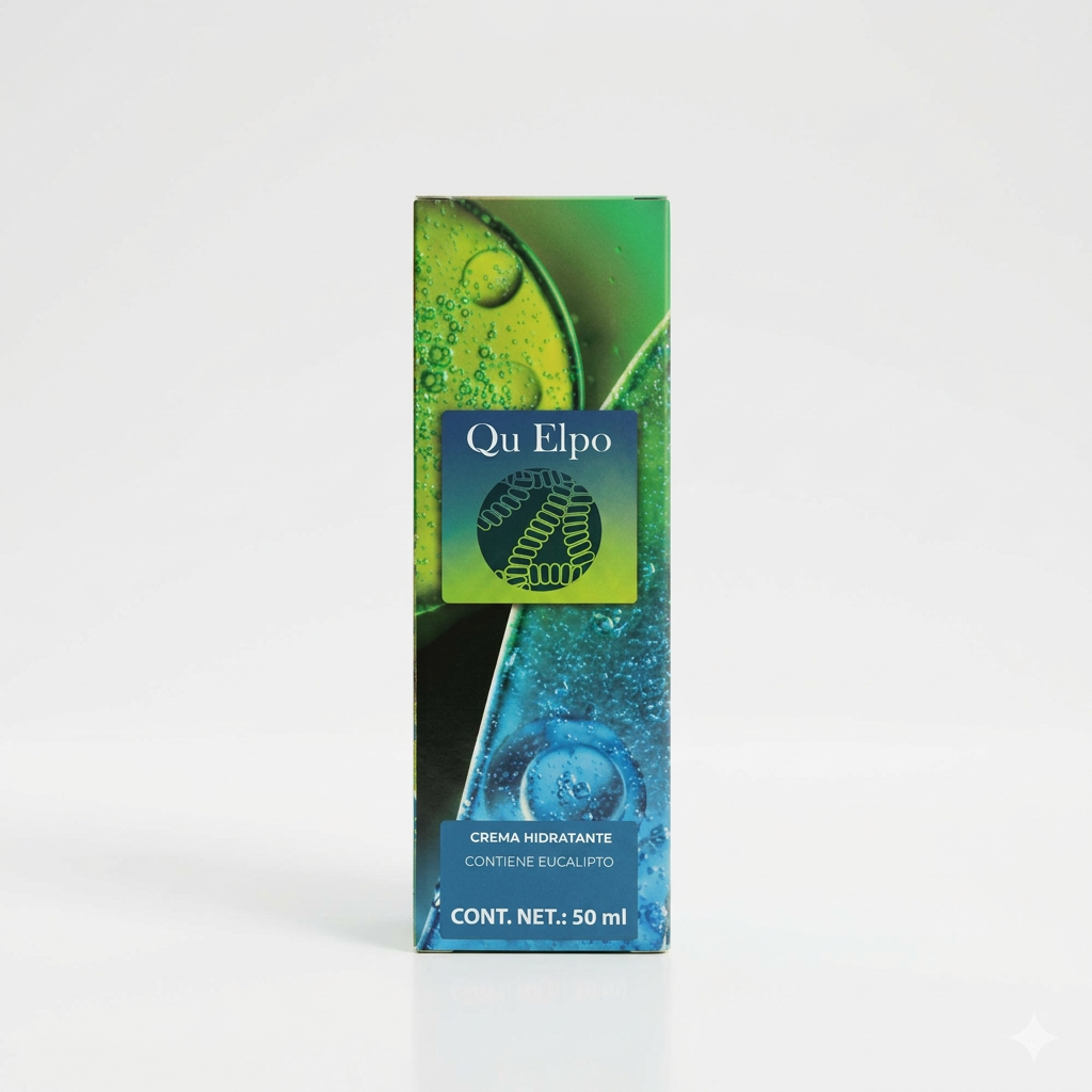 Qu Elpo Crema Hidratante - caja verde con eucalipto 50ml