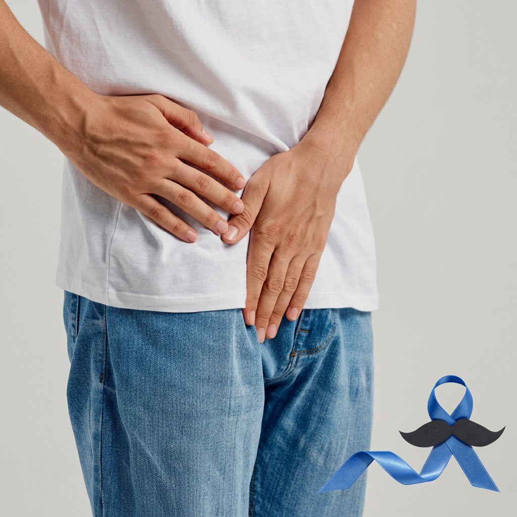 Xenopos - Imagen de salud prostática masculina con listones azules