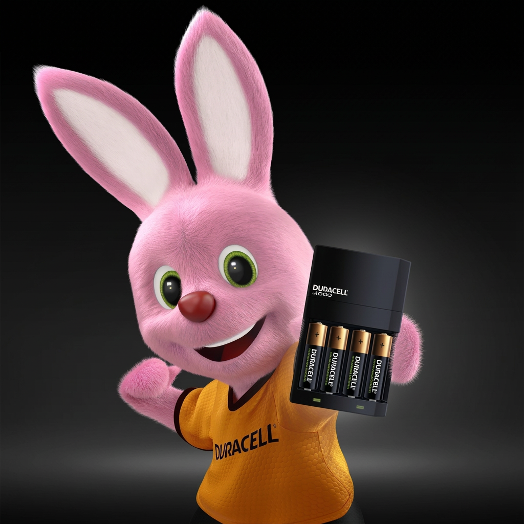 Cargador Duracell CEF-7 - mascota Duracell