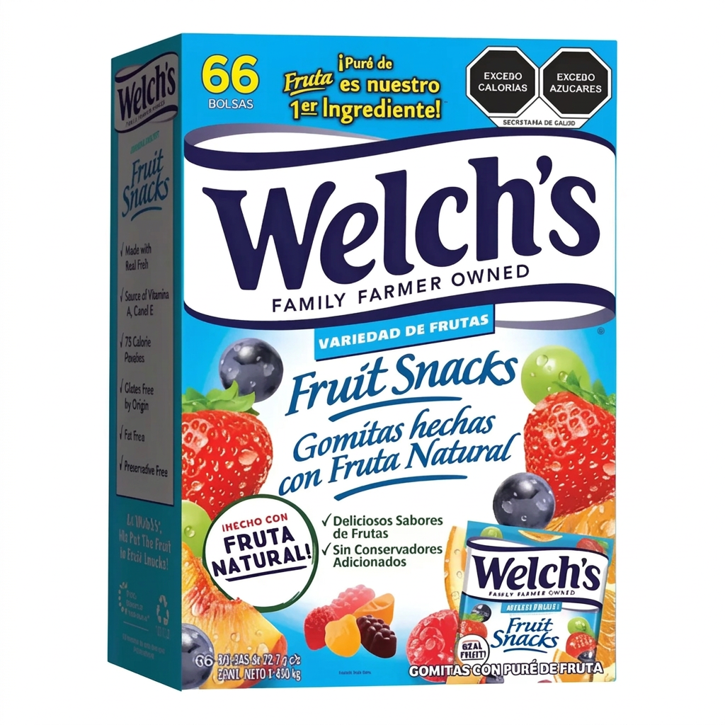 Welch's Fruit Snacks - Caja 66 bolsas variedad de frutas