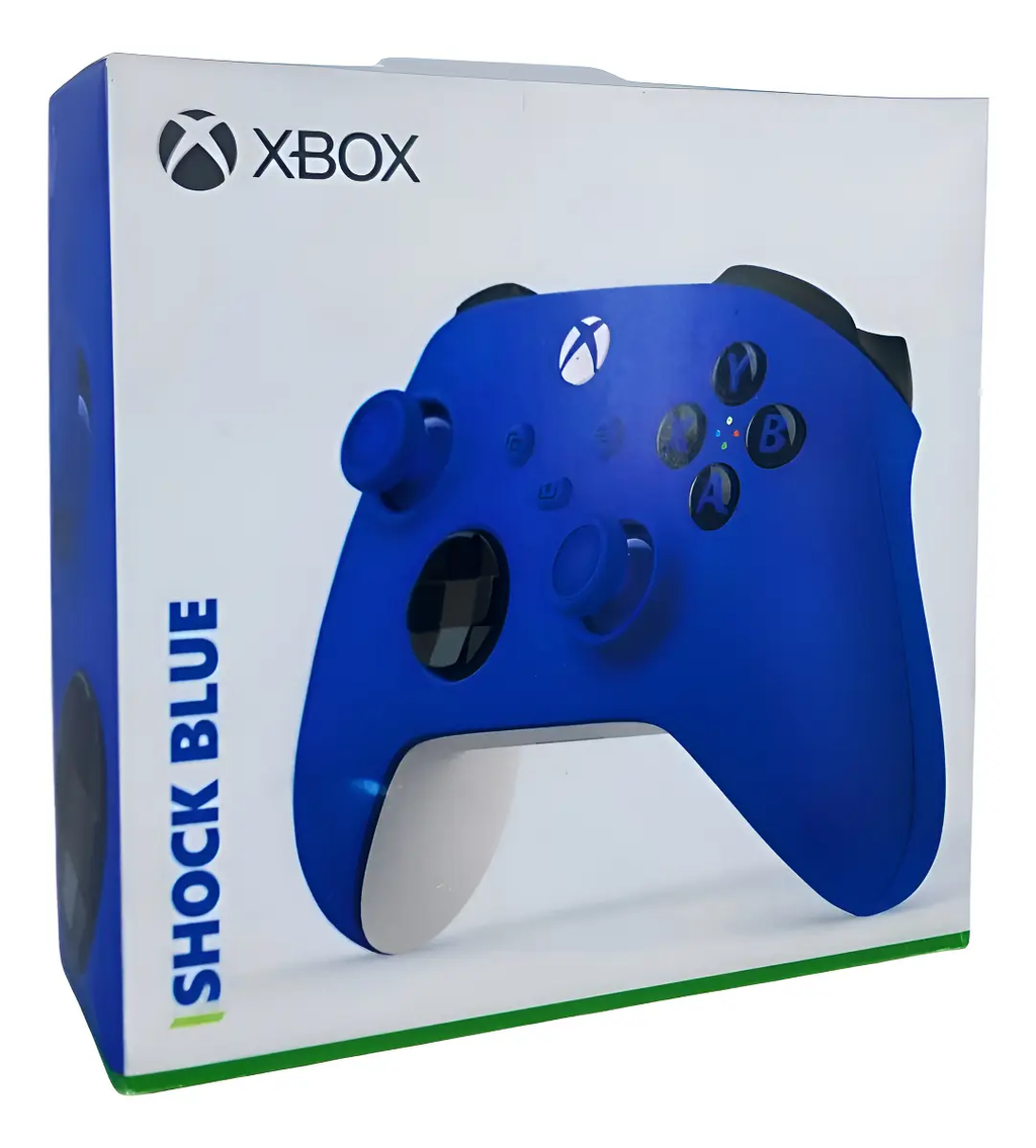 Control Inalámbrico Xbox Shock Blue - vista frontal y trasera