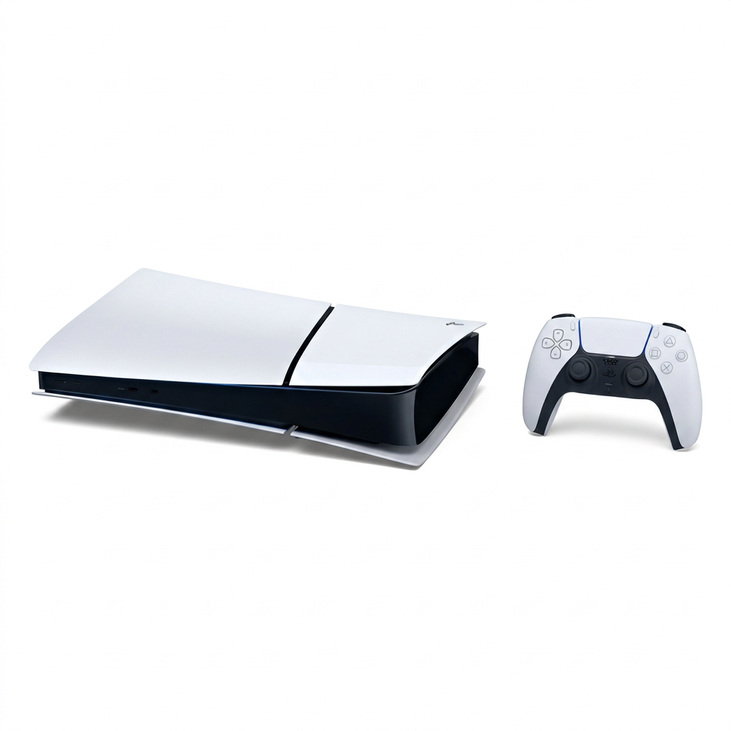 PS5 Slim Digital Edition - Caja y consola con control