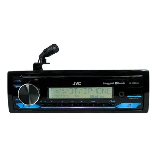 JVC KD-X38MBS - Vista frontal con micrófono externo