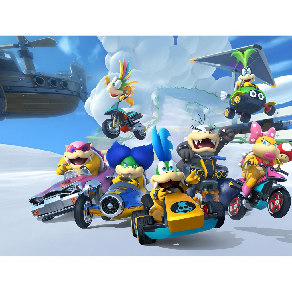 Mario Kart 8 Deluxe - Koopalings en pista de nieve