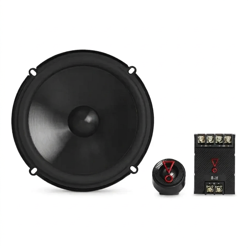JBL Stage3 607CF - Vista trasera del woofer con tweeter y crossover