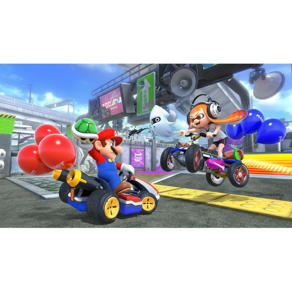 Mario Kart 8 Deluxe - Gameplay batalla con globos