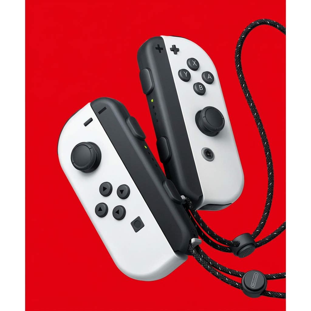 Nintendo Switch OLED - Joy-Con blancos con correas