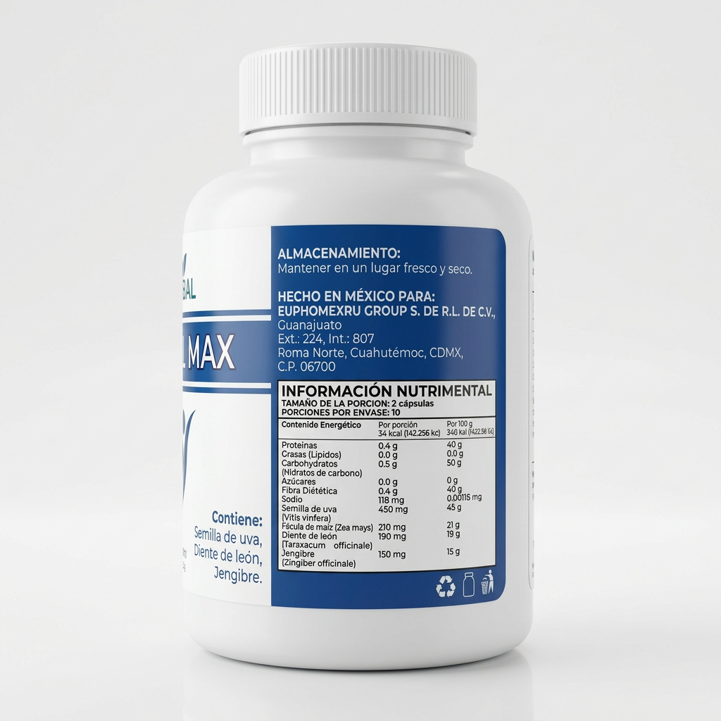 Pro Formax información nutrimental y datos de almacenamiento