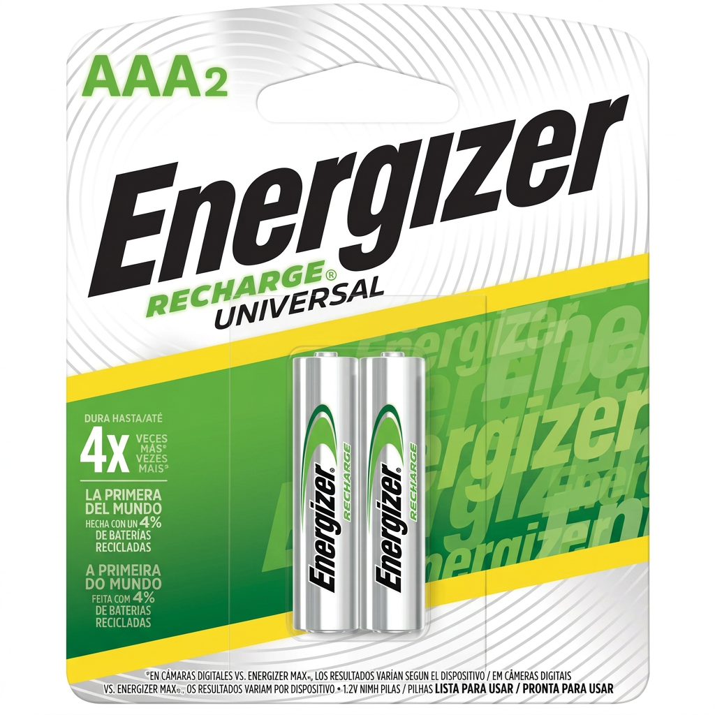 Pilas Recargables Energizer AAA Pack 2 - empaque