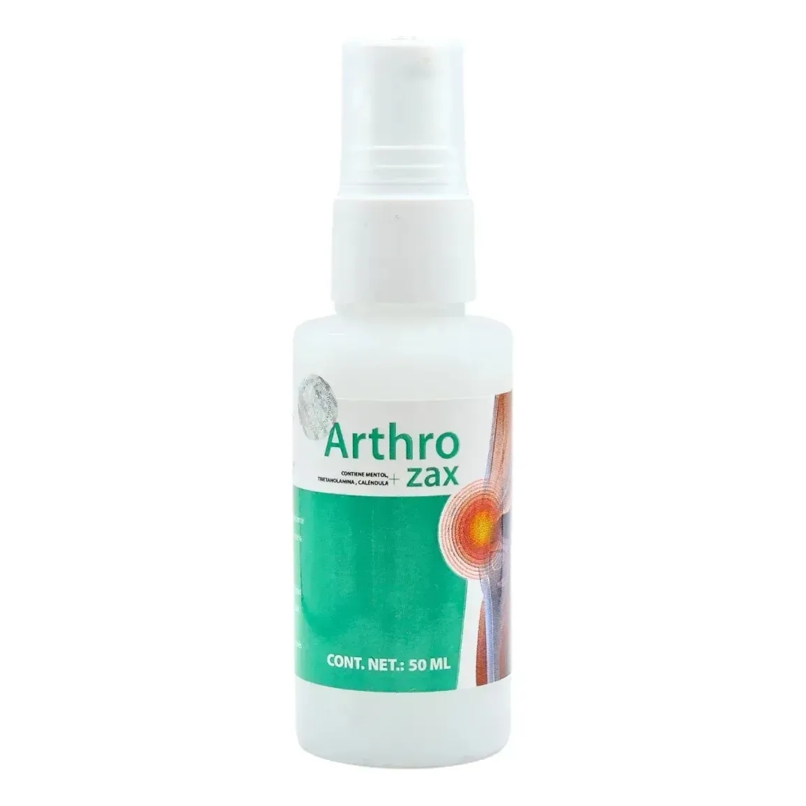 Arthrozax Gel 50ml - Empaque y frasco spray frontal