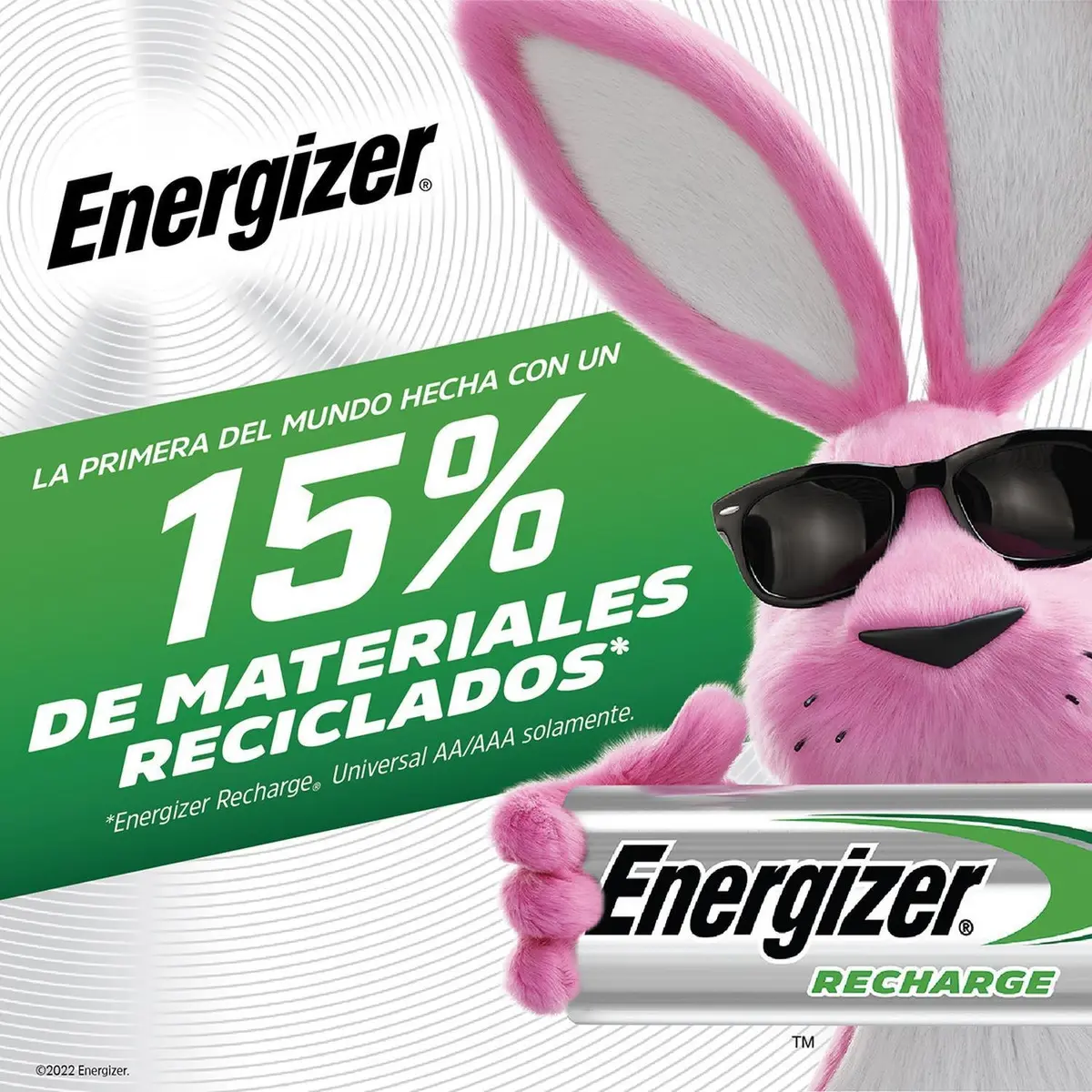 Energizer Recharge - 15% materiales reciclados
