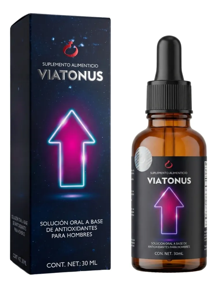 Viatonus caja y frasco gotero ámbar 30ml — solución oral para hombres