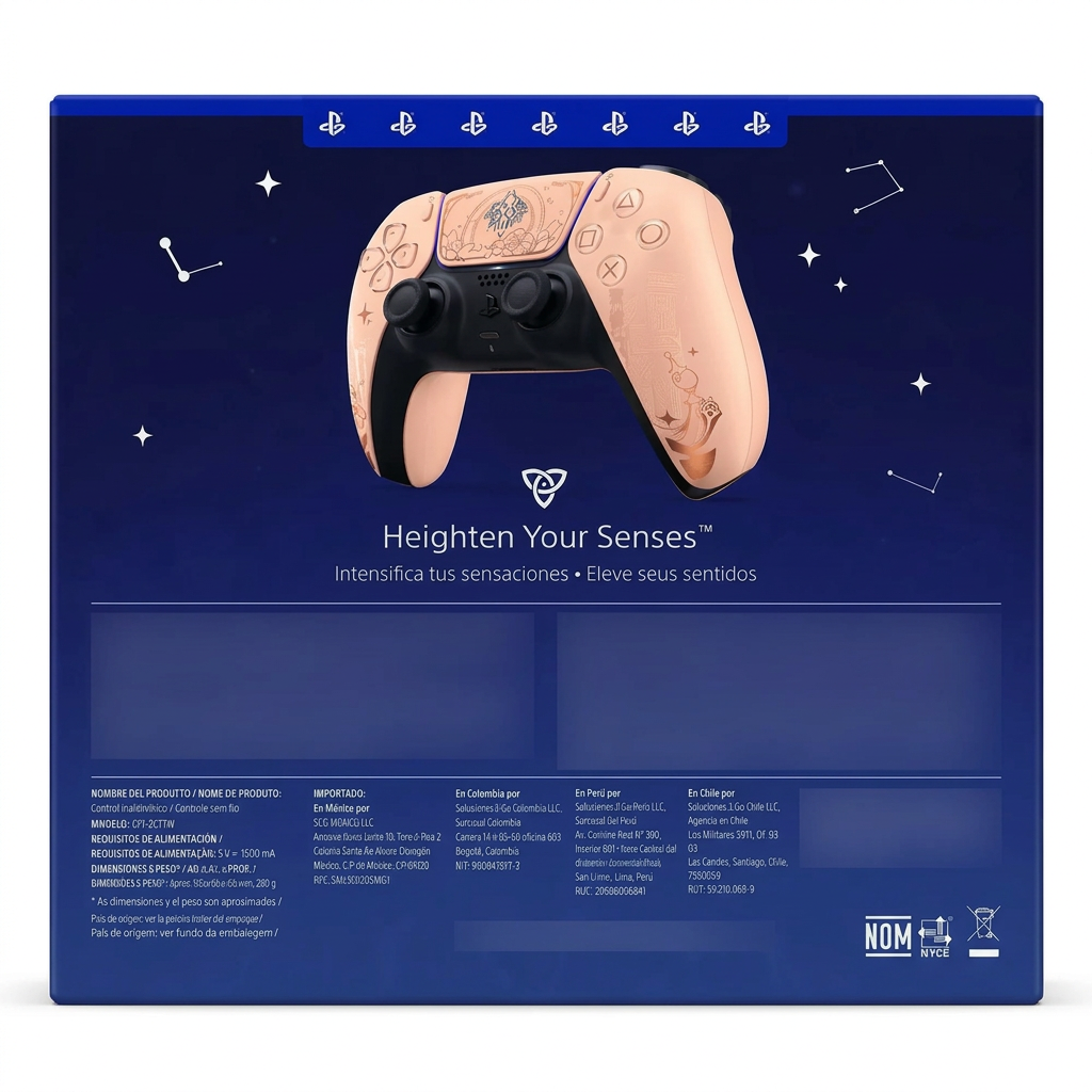 Control DualSense PS5 Genshin Impact - caja trasera