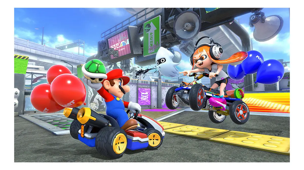 Mario Kart 8 Deluxe - Gameplay Mario vs Inkling