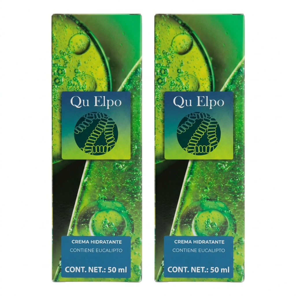 Qu Elpo Crema Hidratante 2-Pack - dos cajas verdes 50ml