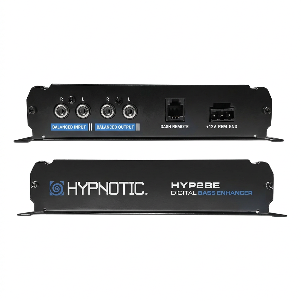 Hypnotic HYP2BE - Panel trasero con entradas/salidas RCA balanceadas y control remoto