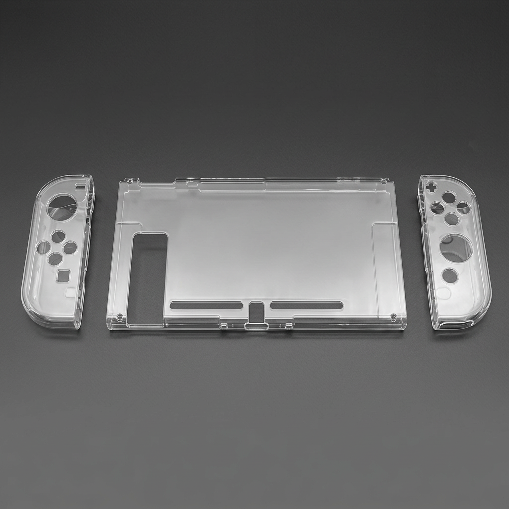 Set 3 piezas funda transparente Nintendo Switch — cubierta consola y dos Joy-Con