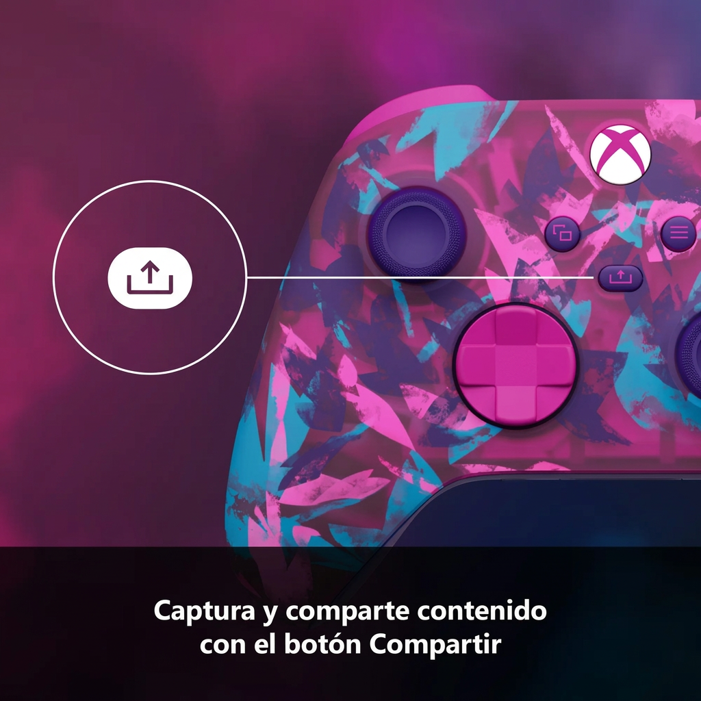 Control Xbox Heart Breaker - botón Compartir