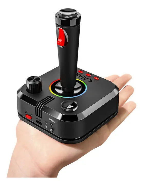 Atari My Arcade - Joystick inalámbrico RGB en mano, tamaño compacto