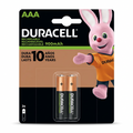 Duracell AAA Recargables 900mAh Pack x2 - Empaque frontal