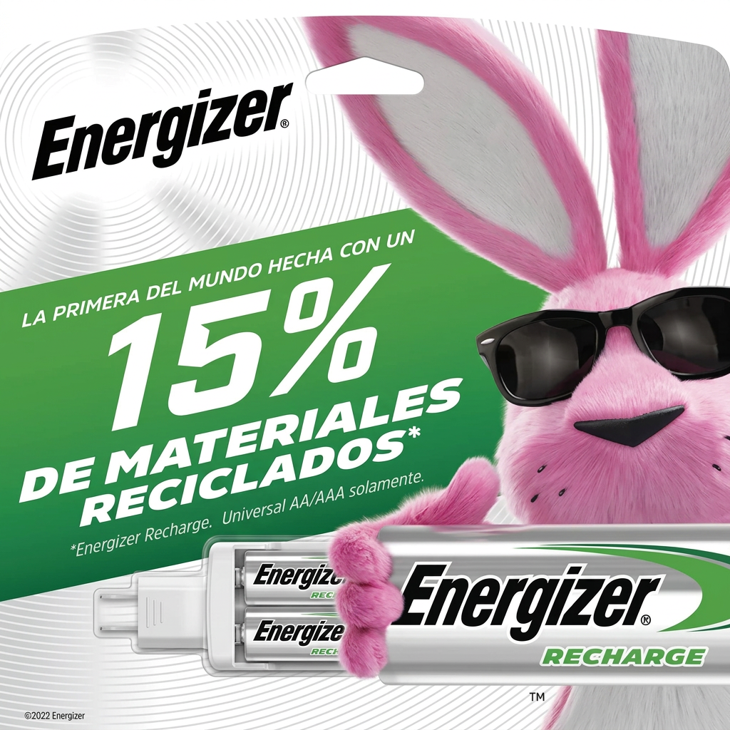 Energizer Recharge - 15% materiales reciclados